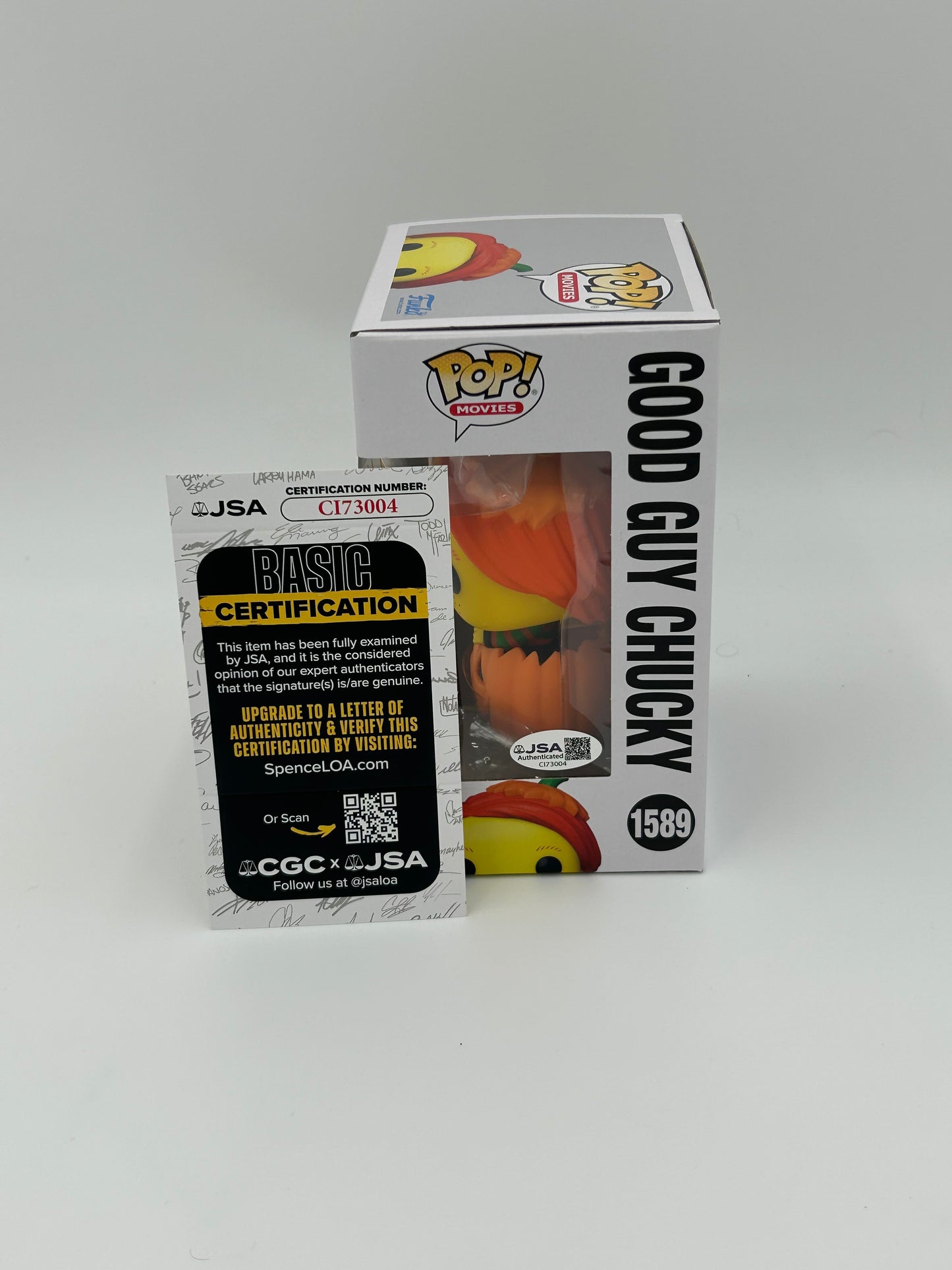 Alex Vincent Signed And Inscribed "Friends 'Til The End" Good Guy Chucky "CHUCKY" #1589 Funko Pop! Vinyl Figure (JSA)