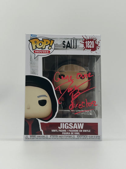 Darren Lynn Bousman Signed and Inscribed "Game Over" "Director" Jigsaw "SAW" #1820 Funko Pop! Vinyl Figure (JSA Witnessed)