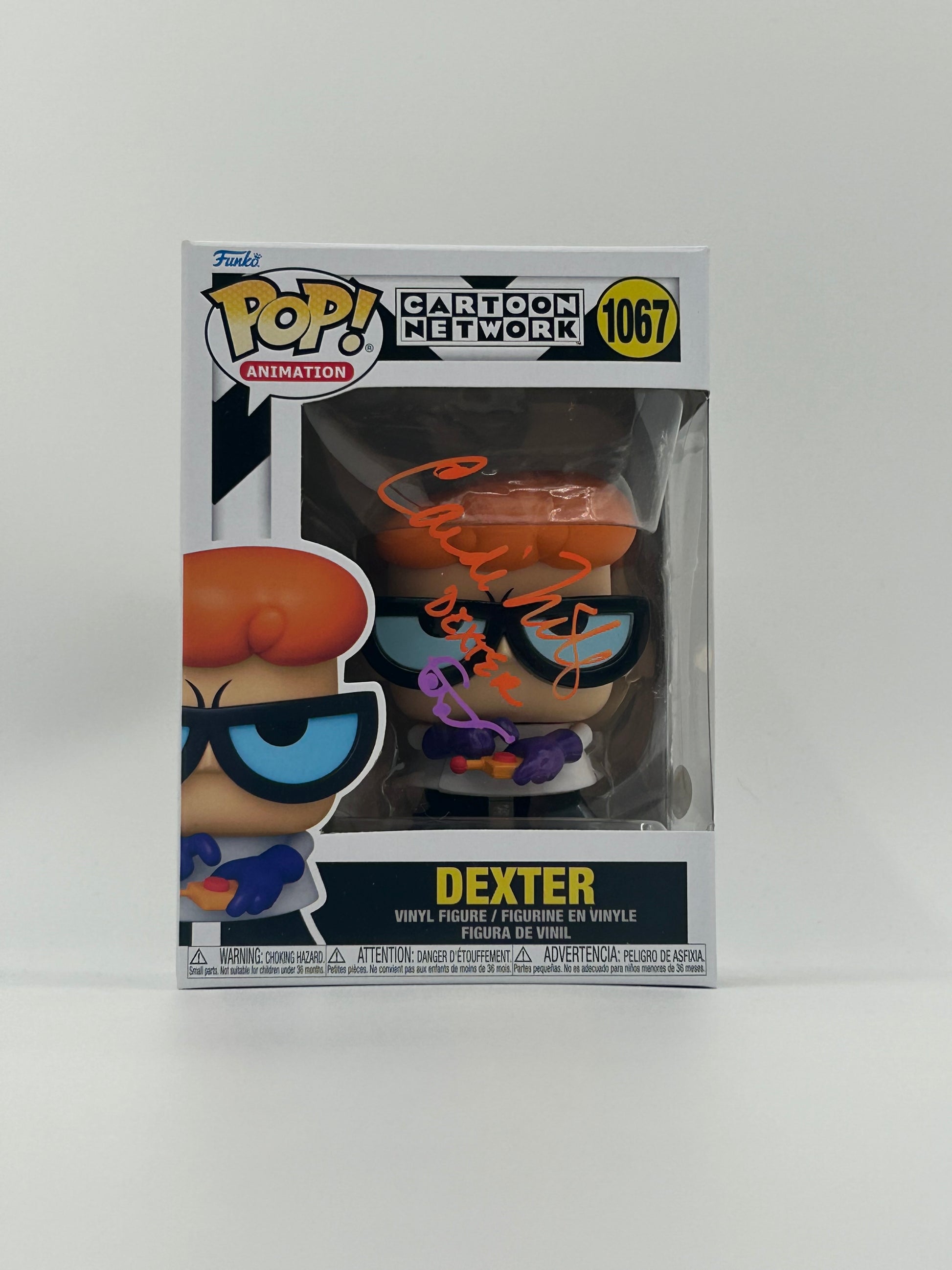 Photo of Candi Milo Signed, Sketch, And Inscribed "Dexter" Dexter "Cartoon Network" #1067 Funko Pop! Vinyl Figure (JSA) at InkedAuction.com.