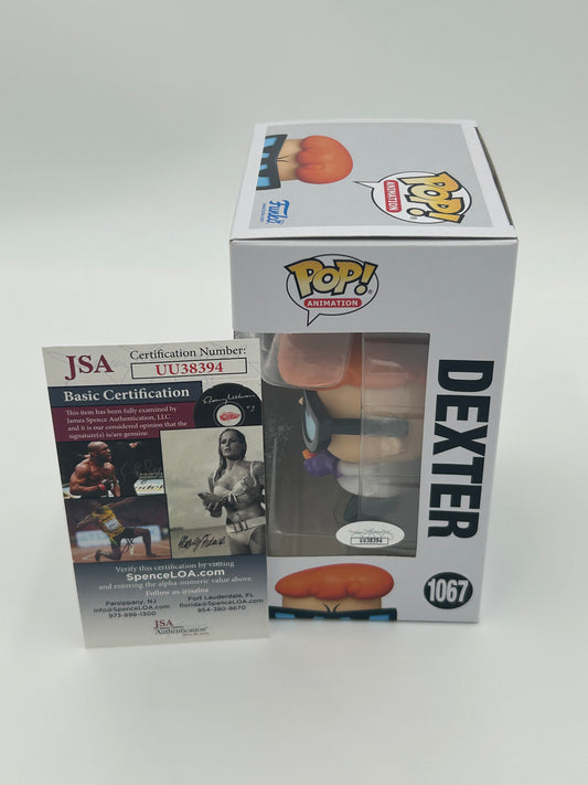 Candi Milo Signed, Sketch, And Inscribed "Dexter" Dexter "Cartoon Network" #1067 Funko Pop! Vinyl Figure (JSA)