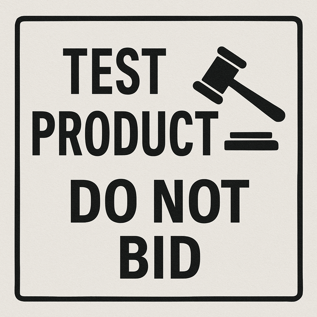 Photo of Test Product||Do not Bid at InkedAuction.com.